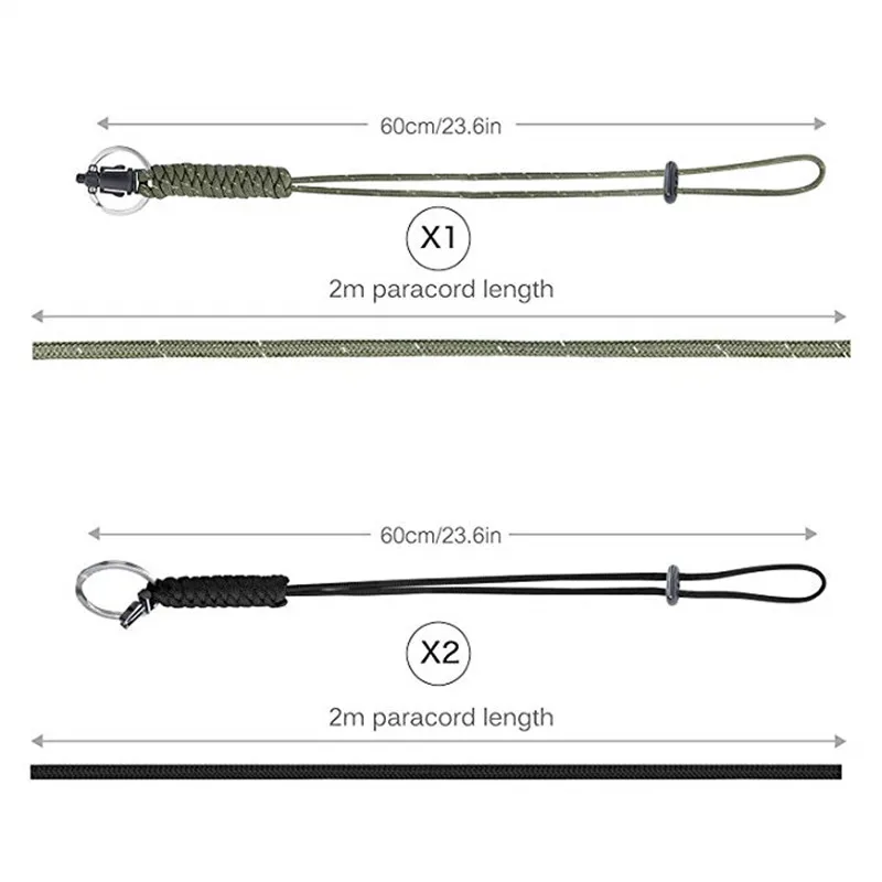 أحزمة هاتف المحمول الرتب العسكرية فائدة قلادة Paracord سلسلة مفاتيح قصيرة صفارات الحبل شريط الرسغ ل مفتاح المظلة حبل