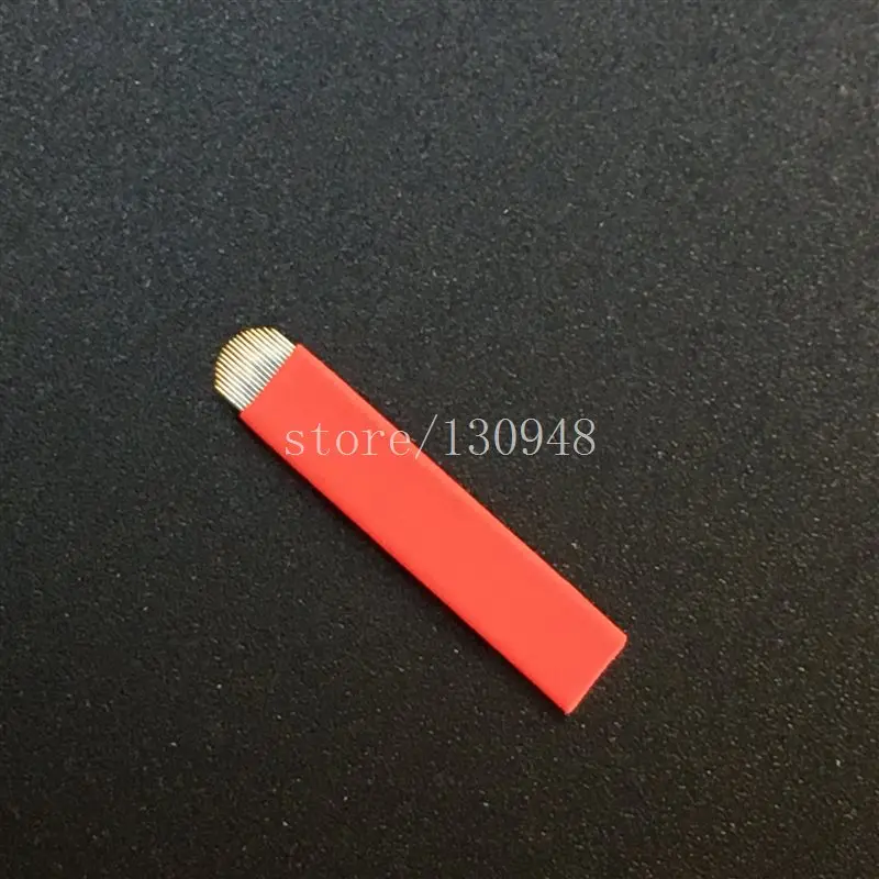 

100PCS Eyebrow Tattoo Blades 18 Pins U Shape Permanent Makeup Eyebrow Microblading Needle Shading Tattoo