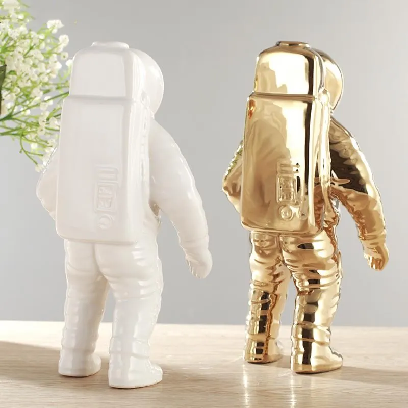 GIEMZA астронавт ваза керамическая модель уникальный астронавт дети 1 шт. сушеные цветы белая керамическая ваза для настольного декора инструмент