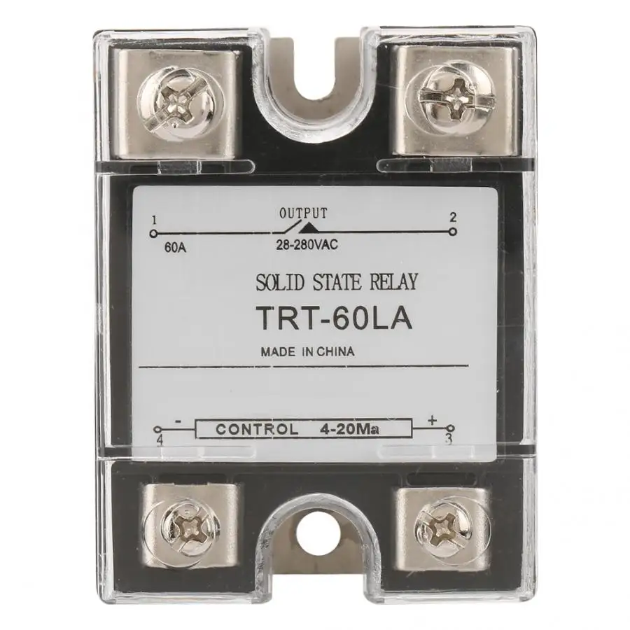 

Voltage Relay TRT-60LA SSR Solid State Relay 4-20MA To AC Output 28-280V AC