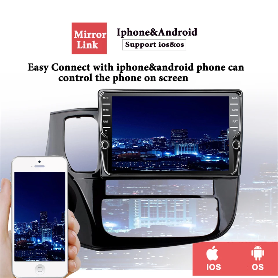 Sale 9 inch Android 9.1 car Multimedia Player For Mitsubishi Outlander 3 2012-2018 Car Radio DVD Tape Recorder GPS Navigation maps 9