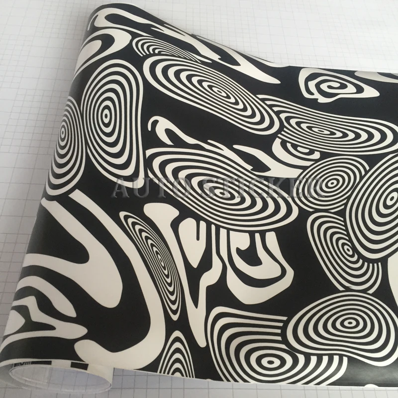 black white camo film car sticker 19