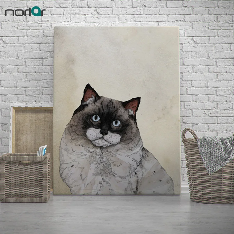 Wall Art Canvas Painting Lovely Mr. Ragdoll Cat Art Posters Prints