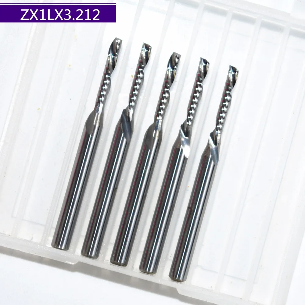 

3.175mm*2mm*12mm-cnc solid carbide end mill,woodworking router bit,1 flute down cut milling cutter,left spiral engraving knife