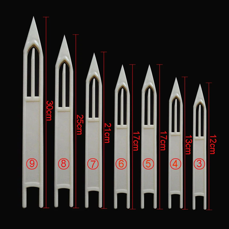 Shaddock рыболовная 7 шт./компл. леска Оборудование для ремонта летательных аппаратах многоразового использования плетения иглы белый Пластик рыболовные принадлежности Размеры на возраст от 3 до 9 лет