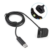 Кабель для зарядки с ручкой, USB кабель для передачи данных, беспроводной провод для игры XBOX360, геймпад, 1,5 м, черный кабель с ручкой, кабель для зарядки