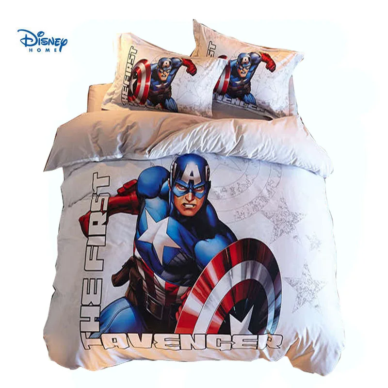 Мстители hero стеганное ватное одеяло, набор постельного белья, хлопок с героями комиксов Марвел, Капитан Америка в спальню для маленьких мальчиков подарок простыней 3/4/5 шт пододеяльник