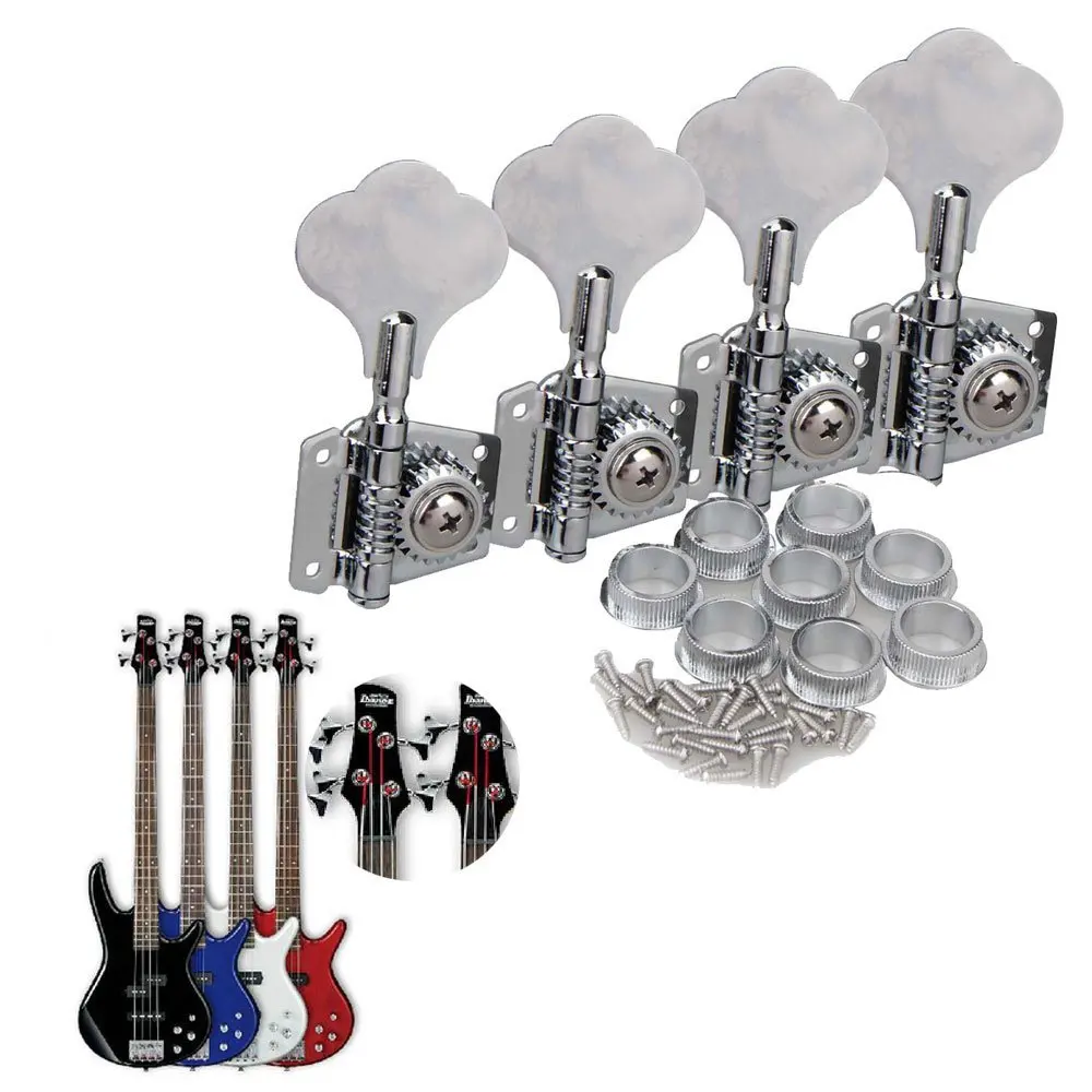 Ostrich 4 Pcs Right Handed Machine Head Tuners Tuning Pegs for Bass