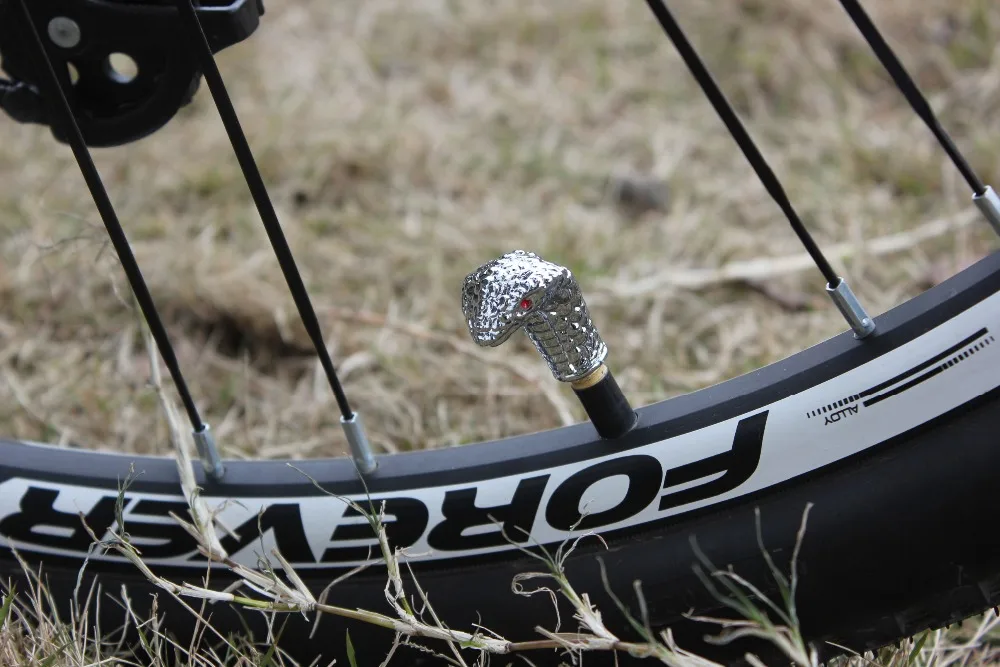 

bicycle motorcycle car univeral cobra- like valve cap cycling Ventile Air Stems snake Cover