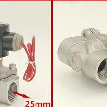 3/" Нормально открытый 2 Way Нержавеющая сталь Витон электромагнитный клапан 2W200-20BK DC12V DC24V или AC220V