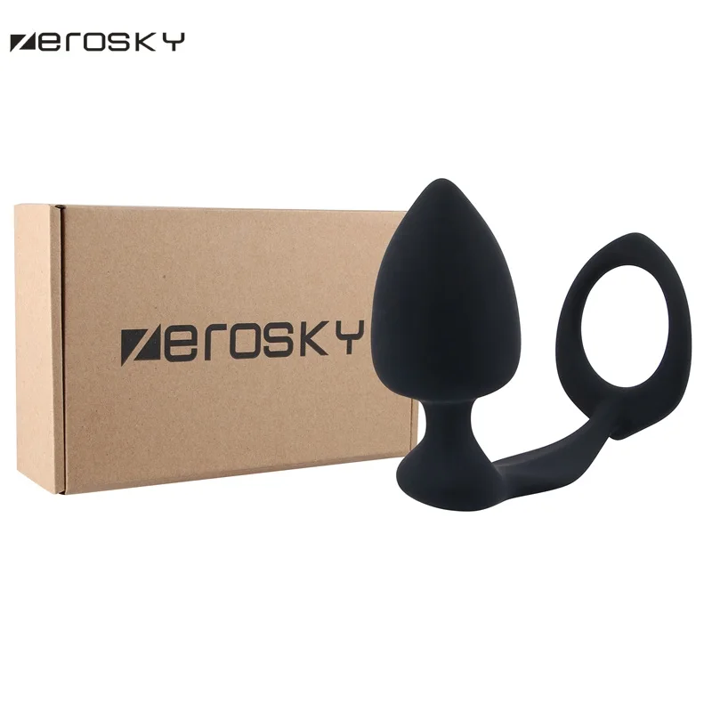 Zerosky анальный плагин пенис стопорное кольцо массаж простаты Силиконовые Butt Plug анального секса продукт для Для мужчин эротические игрушки с