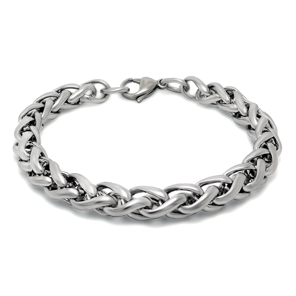 

Classic Men's Cool Titanium Steel Bracelet Link Chain Wristband Bangle