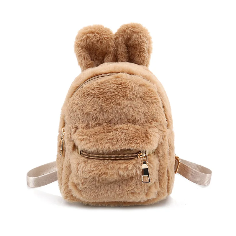 

Winter New Rabbit Ears Fur Shoulder Bag Female Korean Version of The Wild Mini Cute Portable Small Backpack Personality