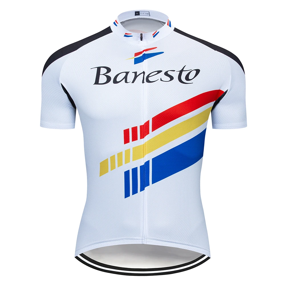 Escuchando papi Dios Banesto Ciclismo Jersey Ropa Ciclismo MTB Ciclismo Ropa Maillot Ciclismo  Ropa carreras bicicleta Ropa Ciclismo Ropa bicicleta camiseta|Conjuntos de  ciclismo| - AliExpress