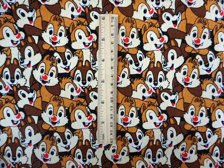 Мультяшный чип N' ALE Chipmunk милый лоскутный хлопковый холст ткань для шитья сумок
