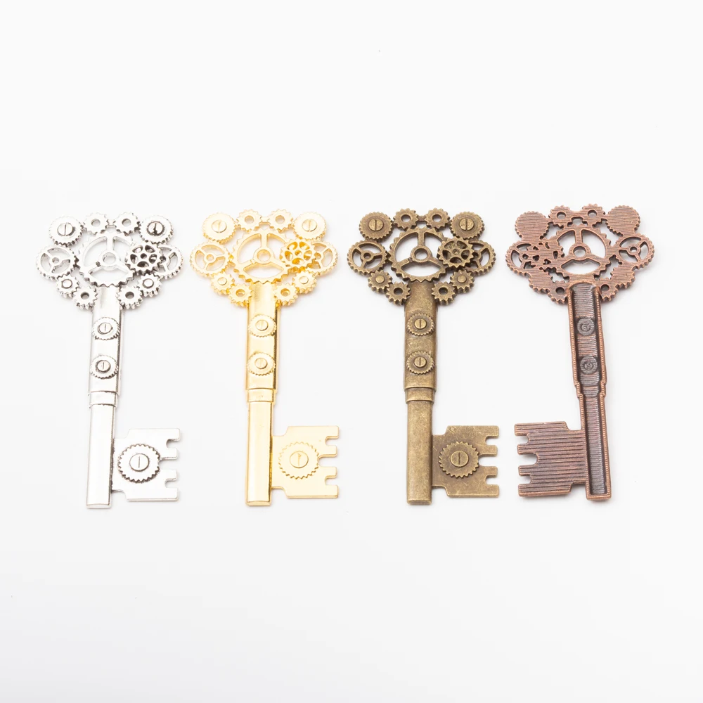 

6pcs key Vintage zinc alloy metal pendant charms for diy jewelry making 5672