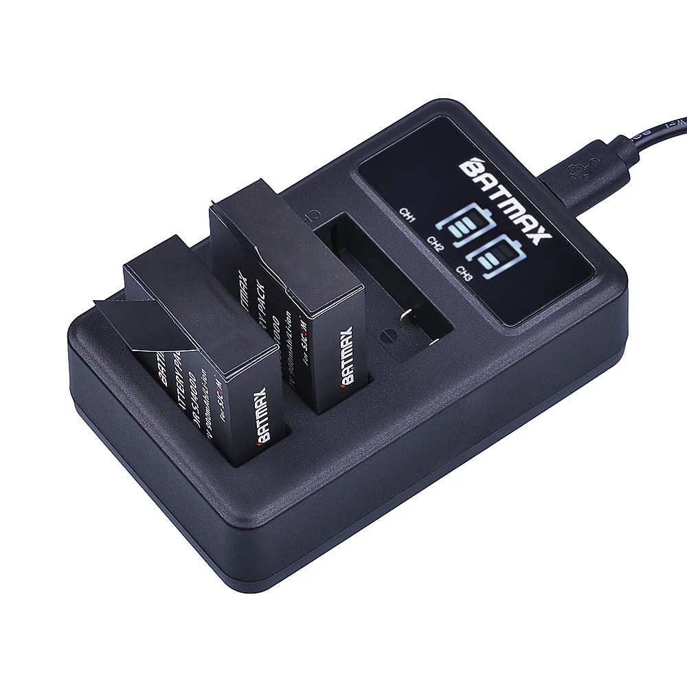 Batmax светодиодный 3 Порты и разъёмы USB Зарядное устройство для спортивной экшн