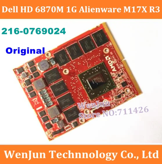  FreeShipping  Original for DELL ATI HD6870 Graphics Card 1G DDR5 216-0769024 for M15X M17X M18X R2 notebook WARRANTY 1 years 