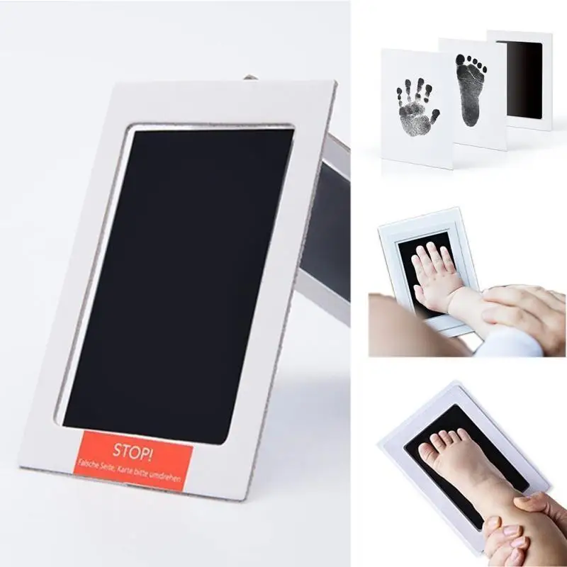 

Inkless Wipe Baby Safe Hand Foot Print Photo Frame Ink Pad 12.5*8*0.2cm Baby Paw Print Pad
