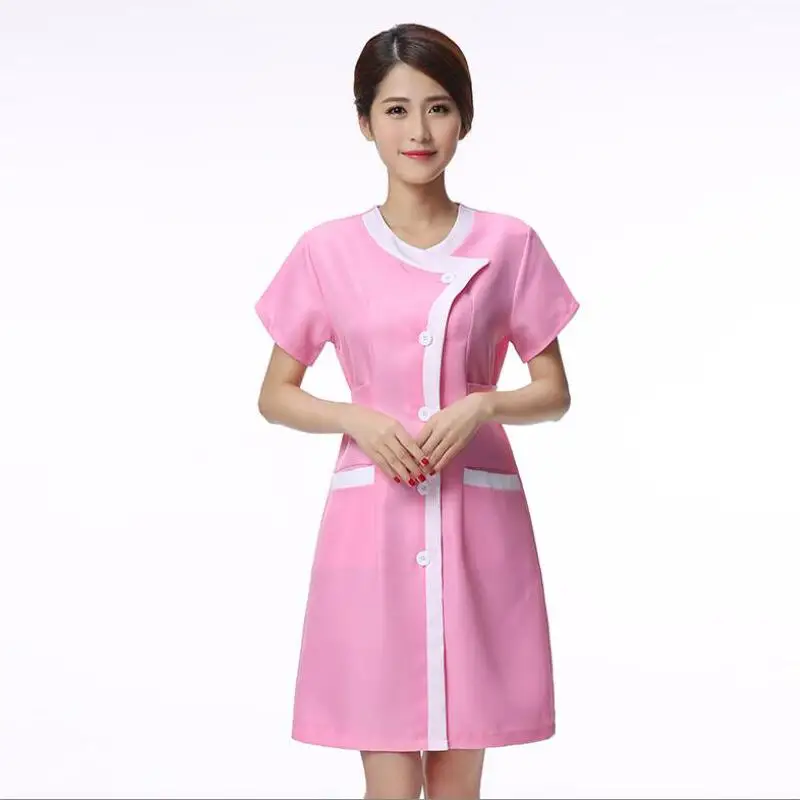 Новая рабочая одежда для медсестры униформа косметолога спецодежда медицинская платье косметолога красота униформа для салона - Цвет: 857 pink