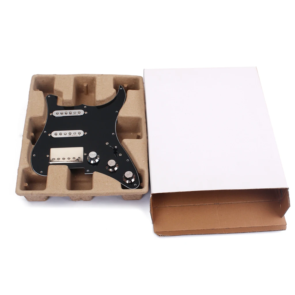 3 Ply 11 Holes SSH Style Loaded Prewired Humbucker Pickguard Pickup Set with Screws Scratch Plate for Fender ST SG Guitar 