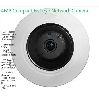 

Hikvision Original English DS-2CD2942F-IS 4MP Compact Fisheye Network Camera IP Camera