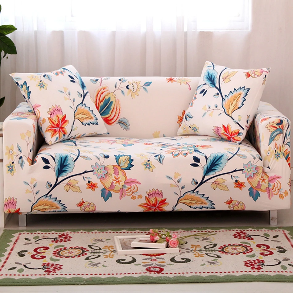 Чехлы с цветочным принтом для дивана и кресел, универсальные эластичные Чехлы для дивана для гостиной, многоразмерные Чехлы для домашнего декора