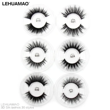 

LEHUAMAO eyelashes 3D Silk false eyelashes natural long lasting thick lashes natural dramatic volume eyelashes extension R031