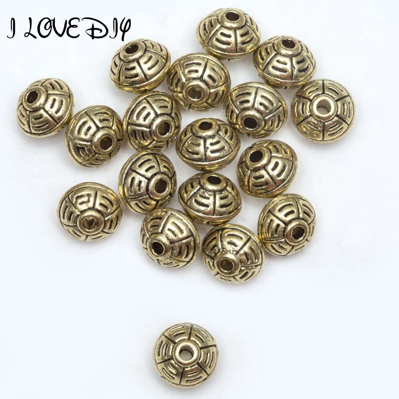 20 шт. круглые винтажные большие отверстия Тибетский серебристый металлический