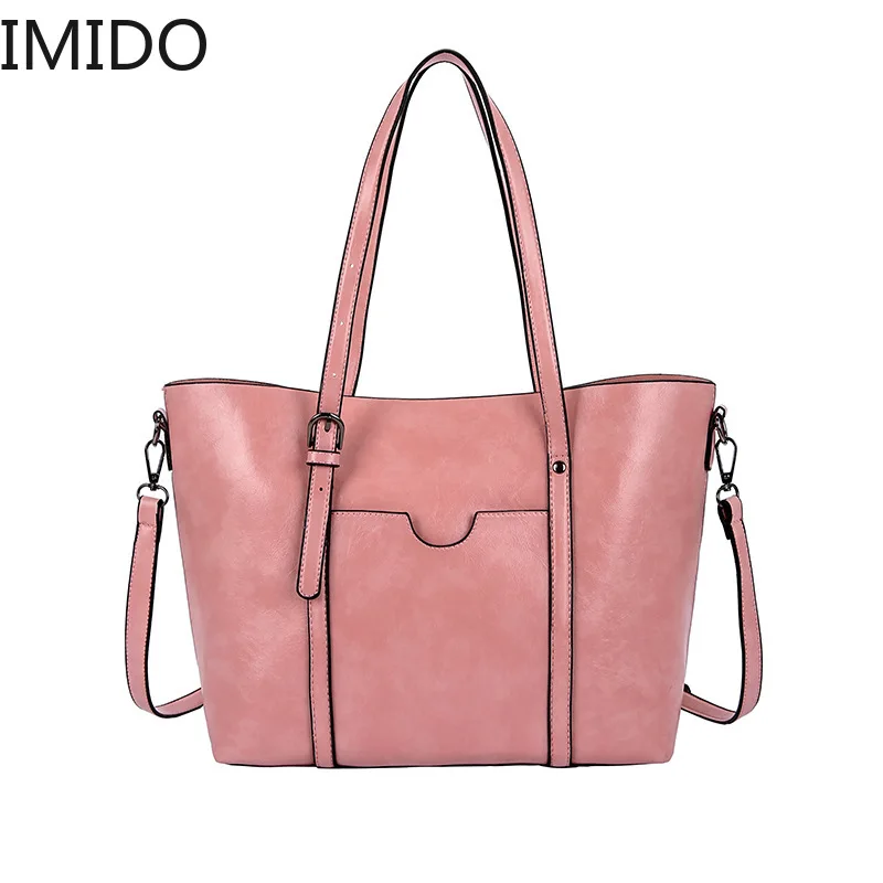 

IMIDO 2019 New Lady European American Retro Single-shoulder Slant Span Large Designer Bags Famous Brand Women Leisure Travel