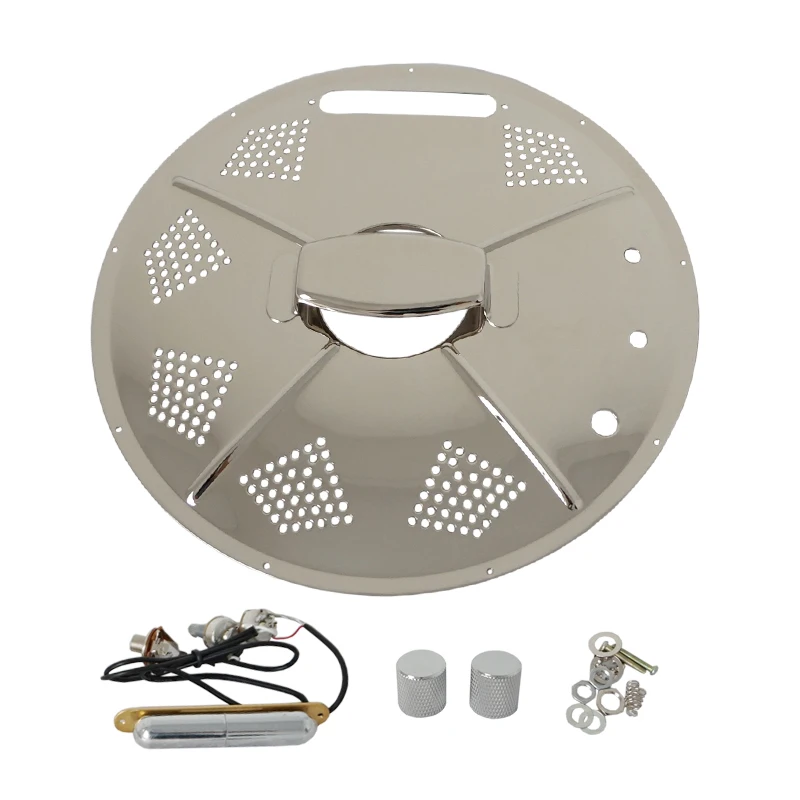 single cone resonator guitar coverplate , with pickupsin Guitar from