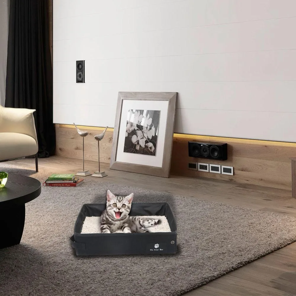 Petshy Cat Tray Foldable Pet Cat Litter Boxes Box Portable Waterproof Semi Closed Anti-splash Cats Bedpans Kitten Puppy Toilet Petshy Cat Tray Foldable Pet Cat Litter Boxes Box Portable Waterproof Semi Closed Anti-splash Cats Bedpans Kitten Puppy Toilet