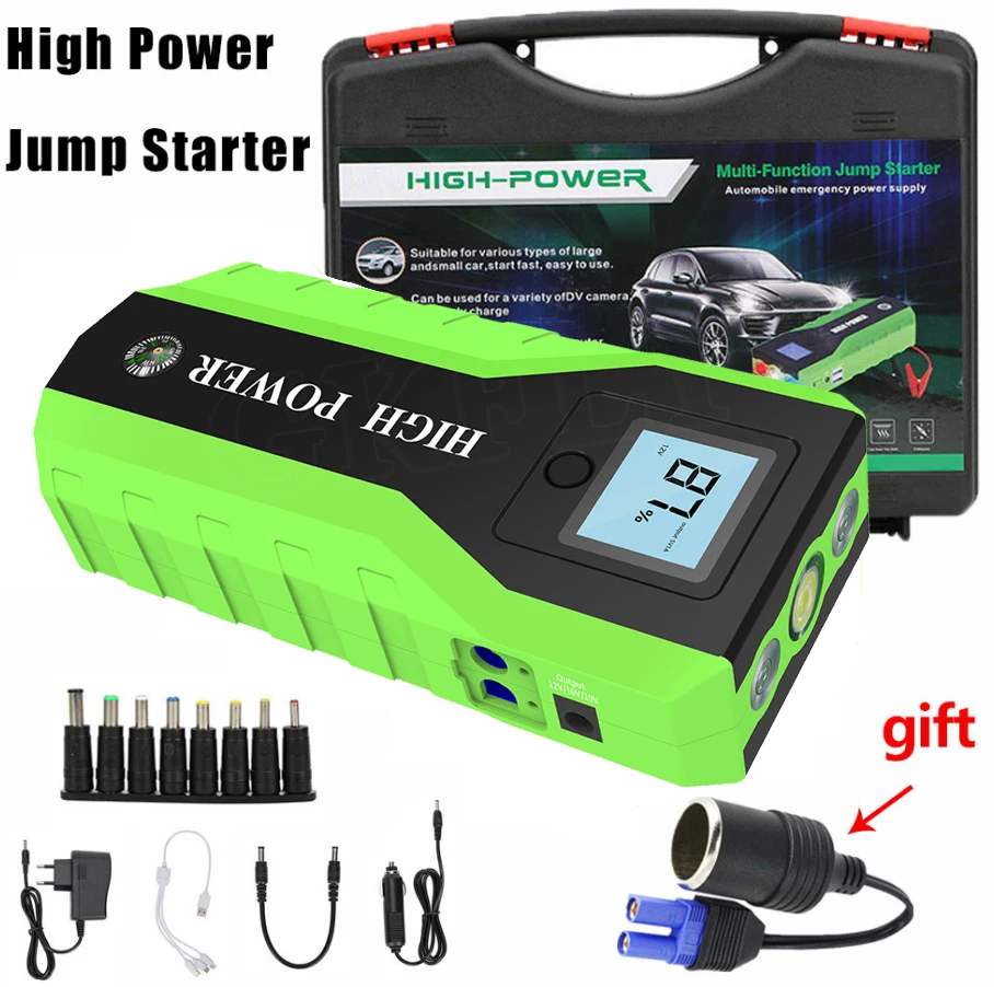 

Super Capacity Car Power Bank Starting Device Portable 89800mAh 12V 600A Jump Starter Car Charger For Car Battery Booster Buster