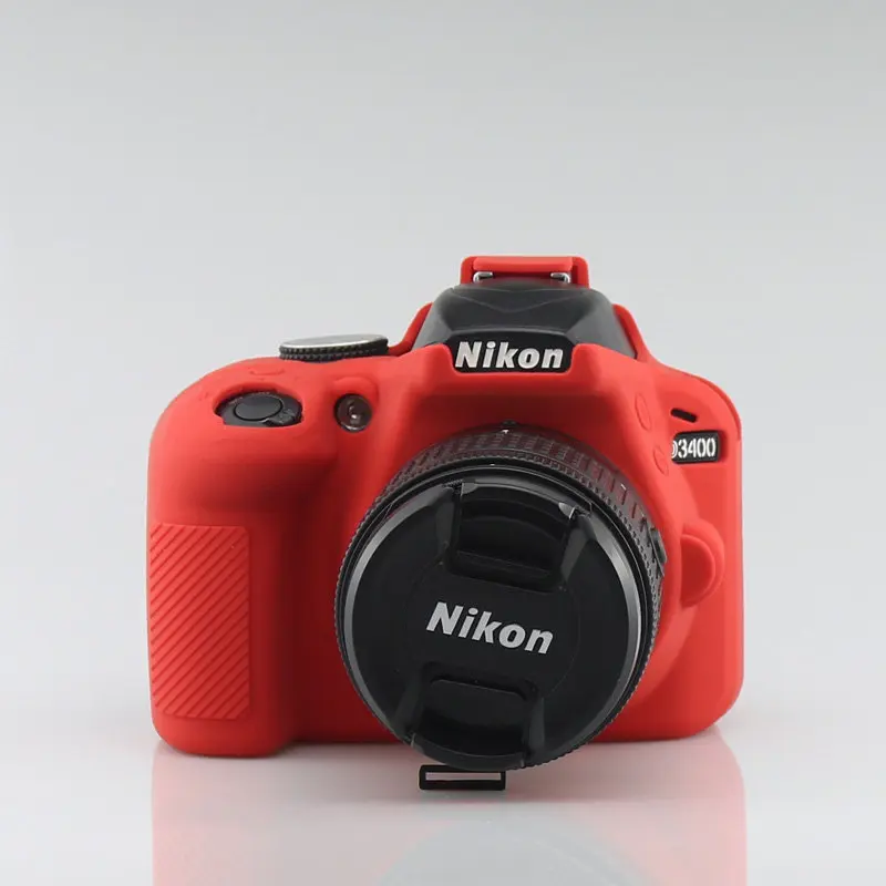 D3400 Red Камера силиконовый чехол Защитный чехол для Nikon Z7 Z6 D3400 D3500 D5300 D5500 D5600 D7100 D7200 D7500 D810 D810A D750 D850 DSLR - Цвет: D3400 Red