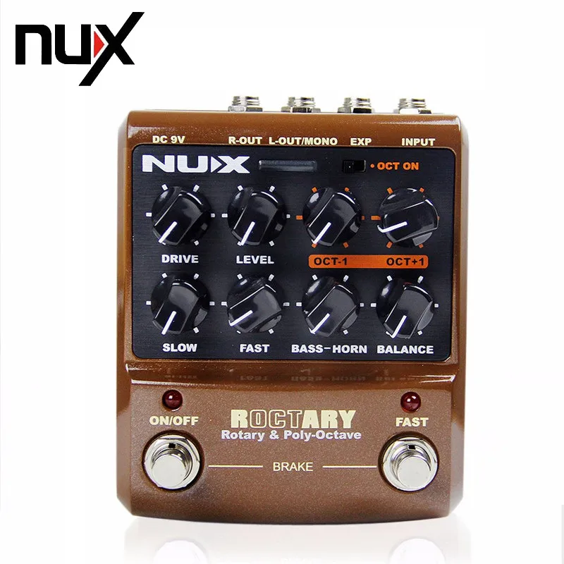 

NUX Roctary Force Guitar Rotary Speaker Cabinet Simulator Pedal Octave Guitar Effects Pedal 2in1 Stompbox Guitar Parts