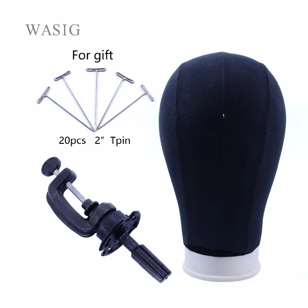 

20''/21"/22"/23"/24"/25" Black Canvas Head For Hair Extension lace wigs Making and Display Styling Manequin Manikin Head