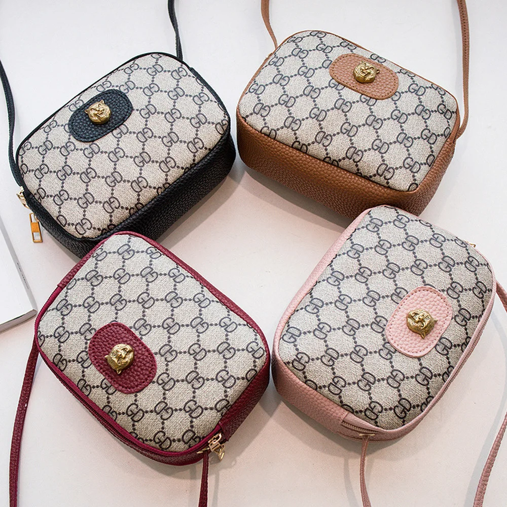 

Shoulder Bag New Female Tiger Presbyopia Hit Color Small Square Package Personalized Leisure Wild Shoulder Messenger Handbag