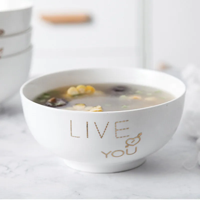 

Ceramic Tableware Kitchen Soup Noodle Rice Bowl Big Ramen Bowl Set Ceramic Bowl Dinnerware Home Decoration Tableware