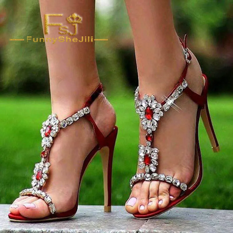 stiletto t strap