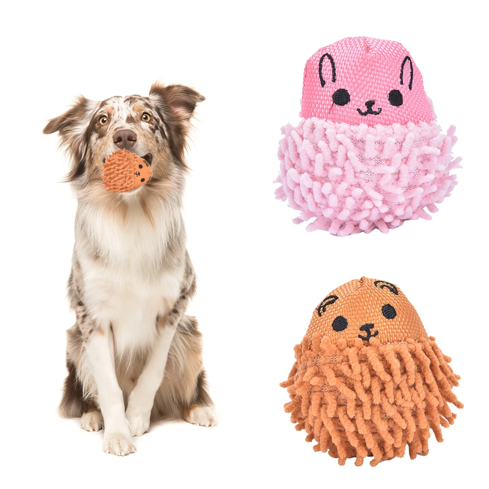 New 3.15*2.36 inch Sound Hedgehog Teeth Clean Chew Squeaker Squeaky Plush   Dog Play Toy Pet Puppy
