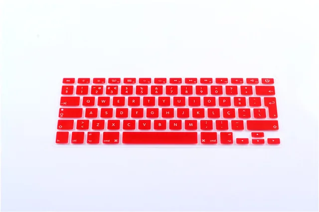 Португалия португальский ЕС/Великобритания Силиконовый чехол для клавиатуры защитная пленка для Mac Macbook Air Pro retina 13 15 17 дюймов - Цвет: Red