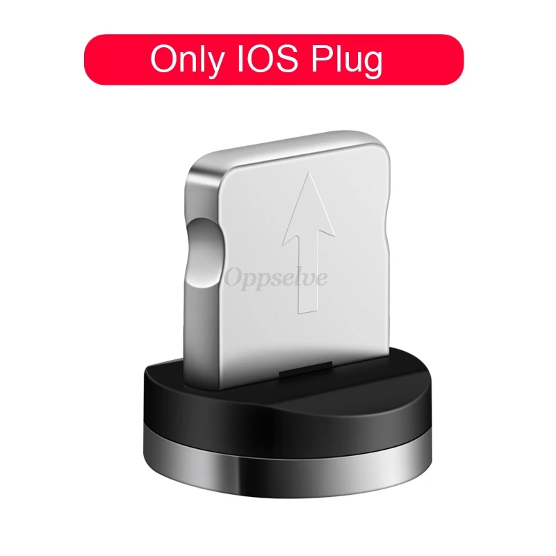 Oppsselve Магнитный кабель Micro USB C адаптер для быстрой зарядки телефона Microusb type-C магнитное зарядное устройство type C для iPhone samsung Xiaomi - Цвет: Only iOS Adapter