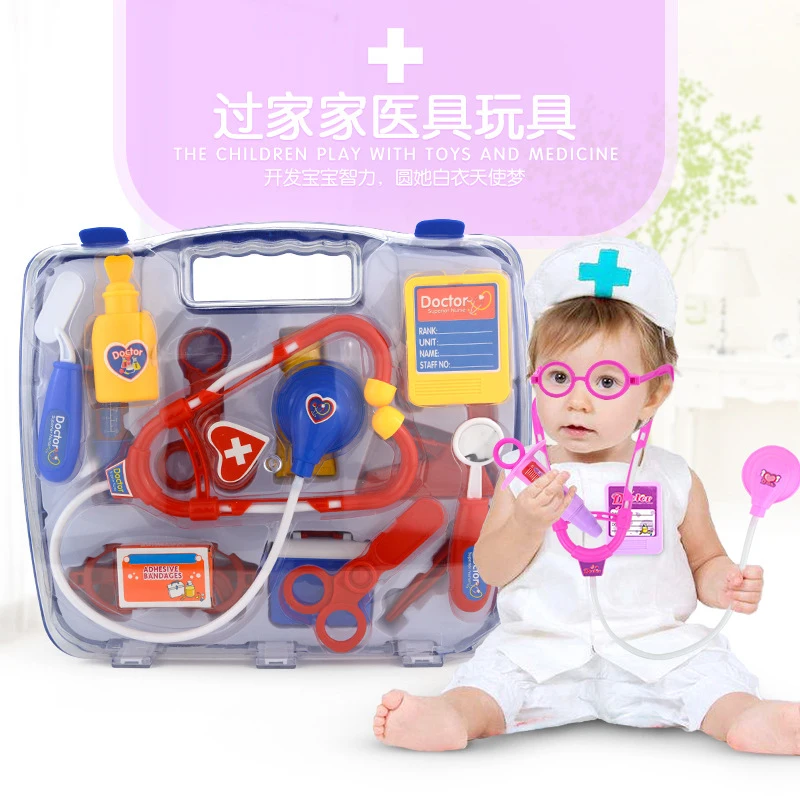 15 шт./компл. доктор игрушка для детей ролевые игры медицинские игрушка "Медсестра" Портативный чемодан аптечка Детские обучающие игрушки для детей