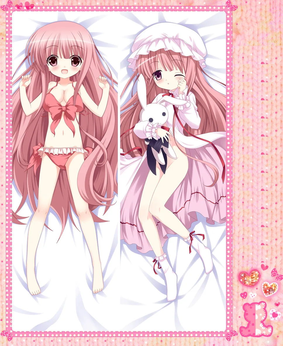 

Anime Cartoon rokyubu Double Bolster Hugging Pillow Case Pillow Cover Pillowcase Peach Skin 2 Way No.58007