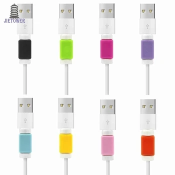 

1000pcs/lot Silicone Winding Clip USB line Data Cable protect Protector Cables Protection Winder for iPhone Wire cable anti Tool