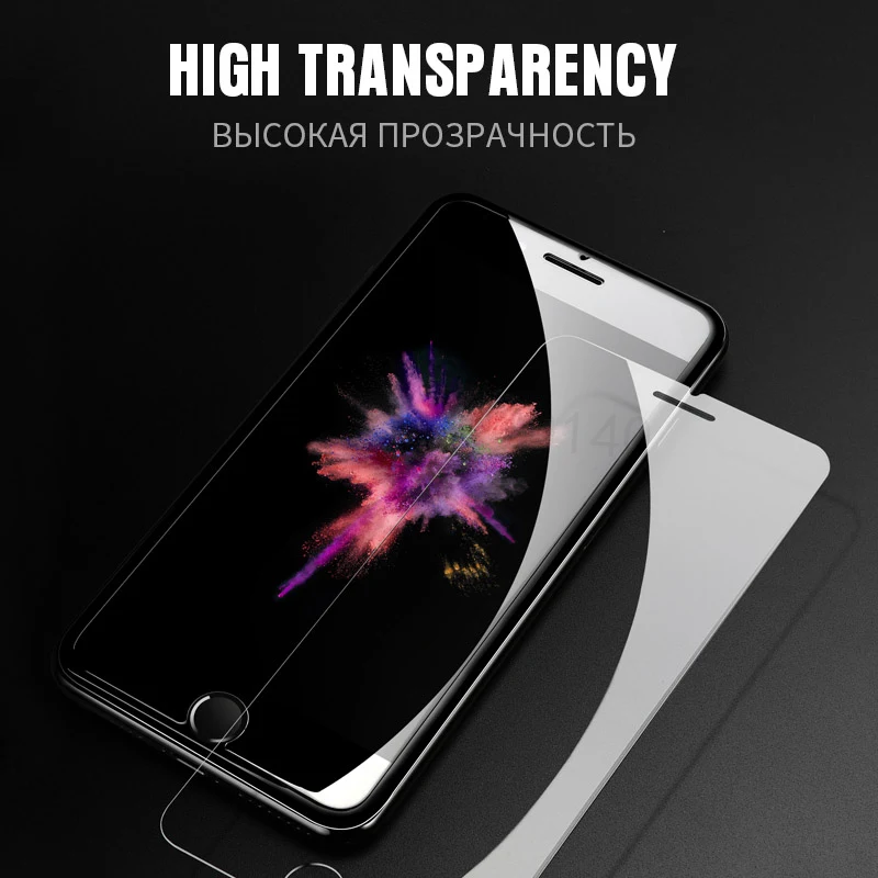 0.26MM 9H Premium Tempered Glass For iphone X 8 7 6 6s Plus 2.5D Screen Protector Glass For iphone 5 SE 6s 7 8 X Toughened Film-4
