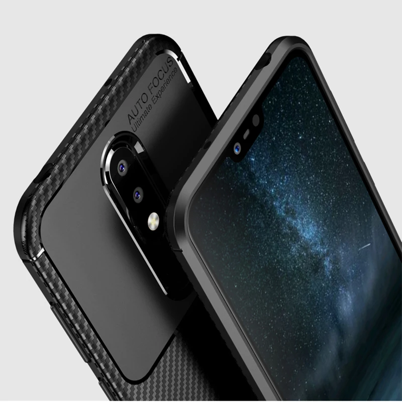 Чехол из углеродного волокна для Nokia 6 1 Plus Android One TA 1103 1116 Прочный противоударный