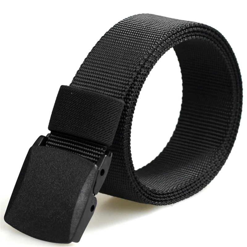 Metal free hypoallergenic canvas belt men over security belt buckle ...