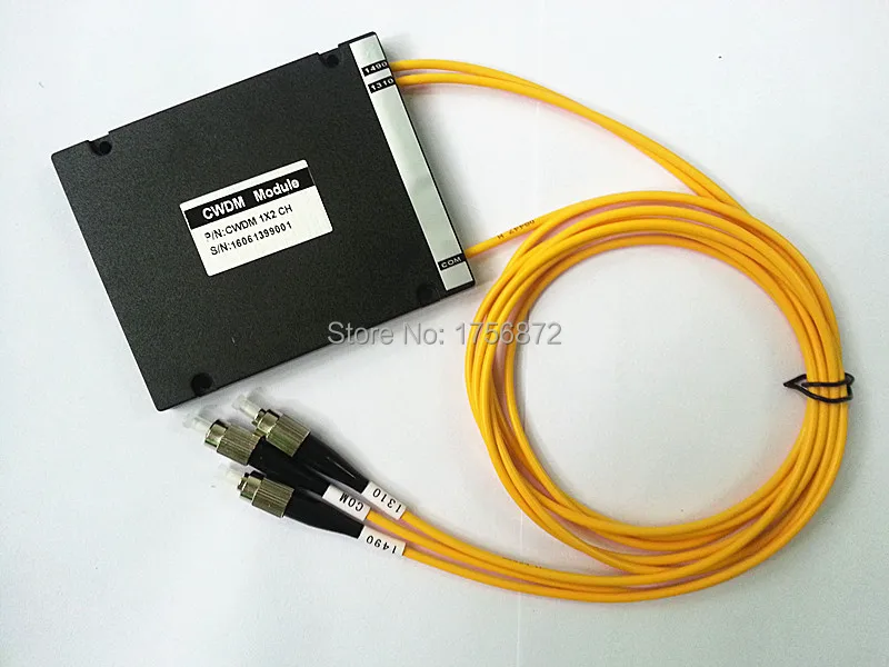 

Fiber Optic 2 Channel CWDM Mux Demux Module 1310nm 1490nm with FC/UPC Connector