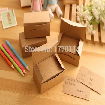 

100PCS/SET 9*5*4cm DIY Kraft Paper Message Word Card Double Blank Cardboard Retro Graffiti Card Greeting Card Memo Pad